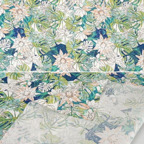 8pcs Blue Floral 100% Cotton Fabric Fat Quarters 18x22in for Quilting & Sewing C - Picture 7 of 7